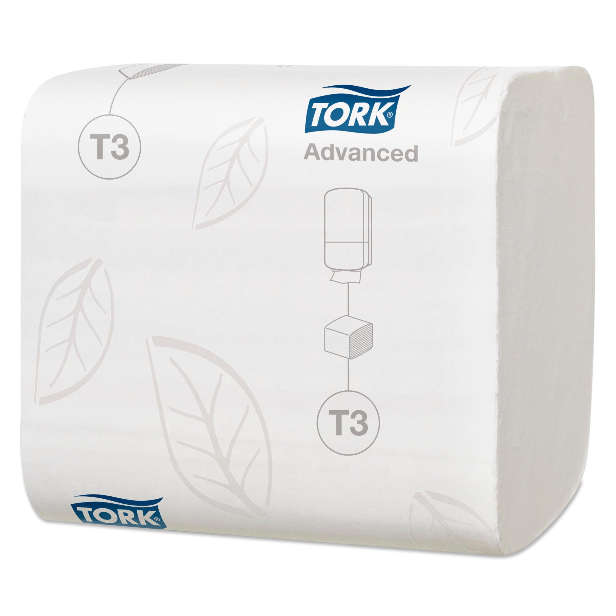 Tork toiletpapir Advanced T3 i ark 2 lag, 8712 ark