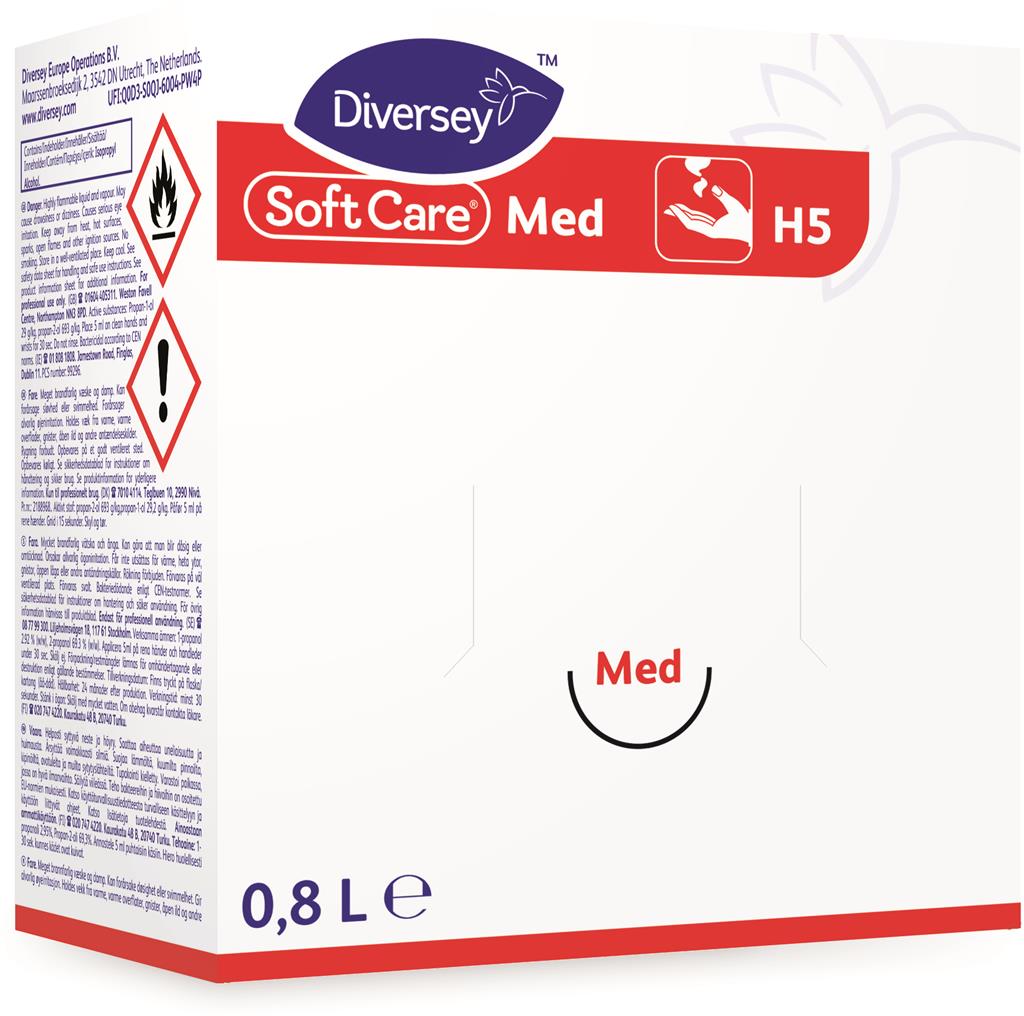 Soft Care Med H5, hånddesinfektion, til Soft Care Line dispenser, 800 ml