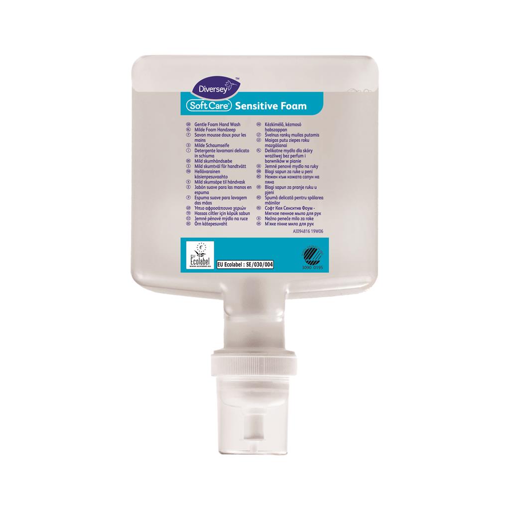 Billede af Soft Care Sensitive Foam, mild skumhåndsæbe til følsom hud, til IntelliCare dispensere, 1300 ml