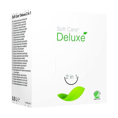 Soft Care DeLux 2 in 1 hair and body sæbe, 800 ml.
