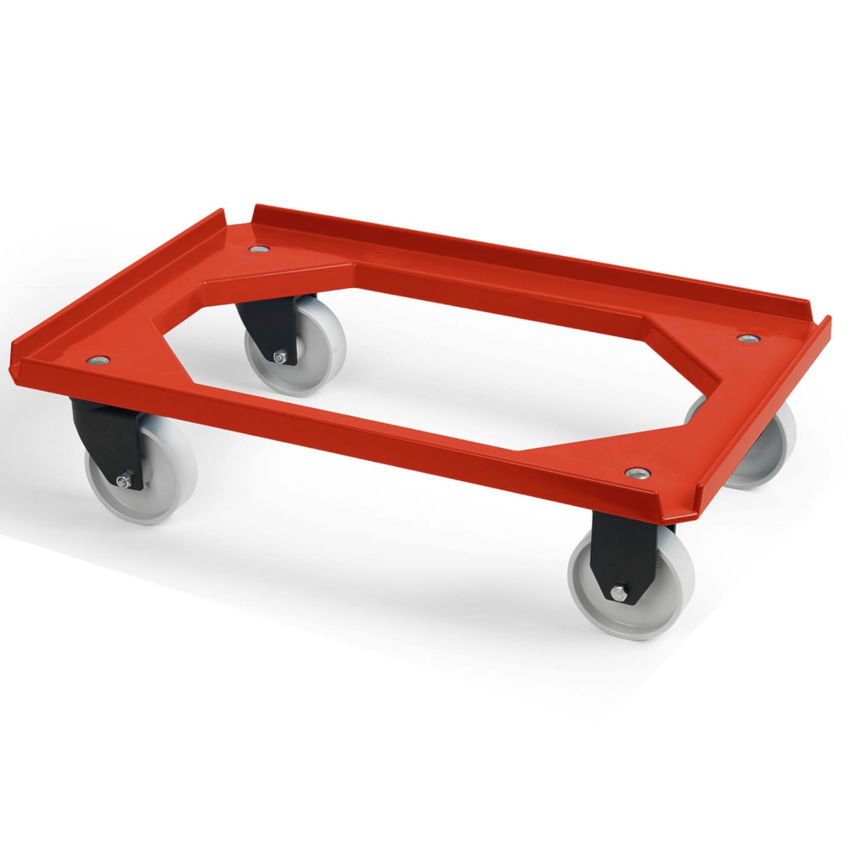 Mini moove tralle, standard, rød, m. 4 hjul, 60x40 cm
