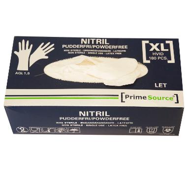Prime Source LET engangshandsker nitril hvid | X-large