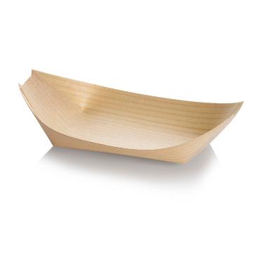 Skål, bådformet, 170x90x25 mm, træ, bionedbrydelig træ, FSC, 100 stk.