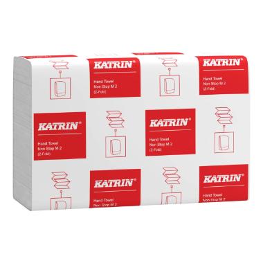 Håndklædeark Katrin Non-Stop Z-fold 2-lag L24.0xB20.6xD8.5cm Nyfiber Hvid