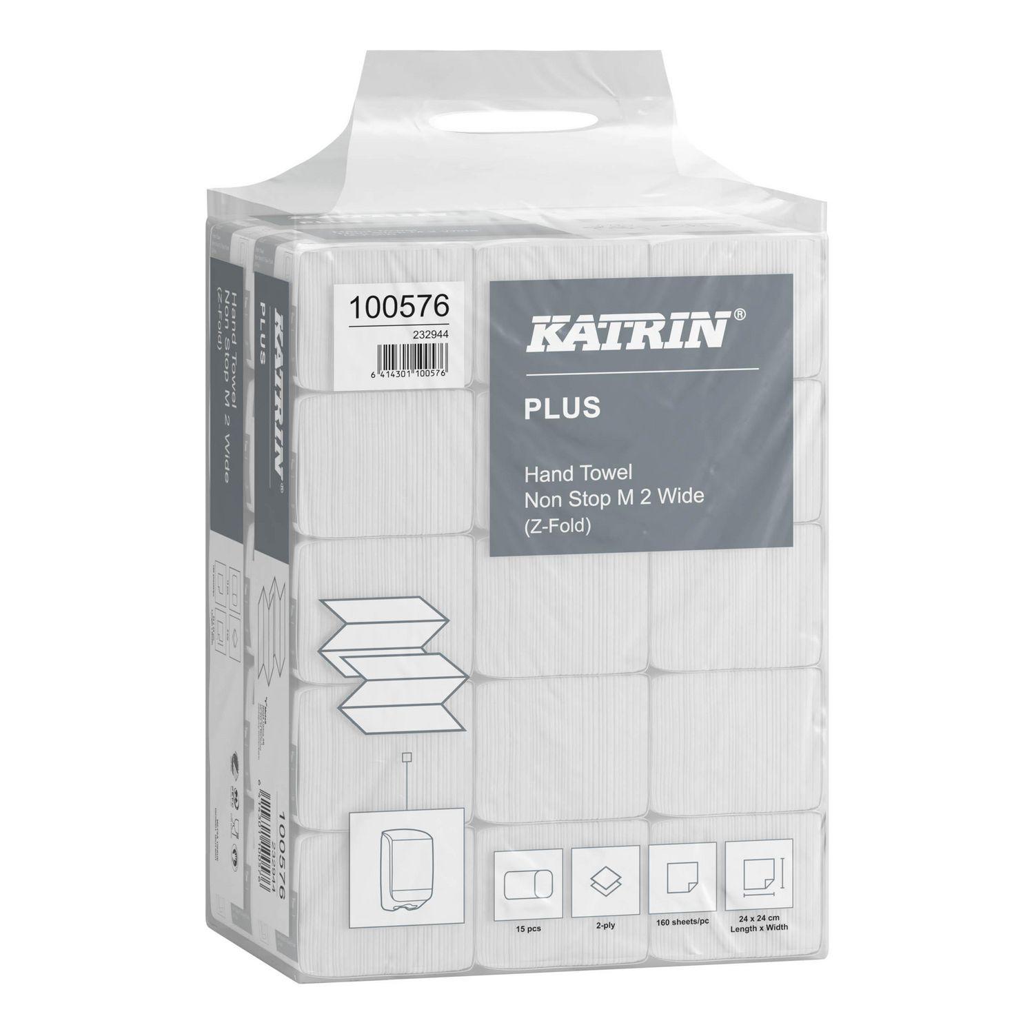 Katrin 87303 Plus håndklædeark 2lags 23,5x25cm Z-fold hvid 3024ark