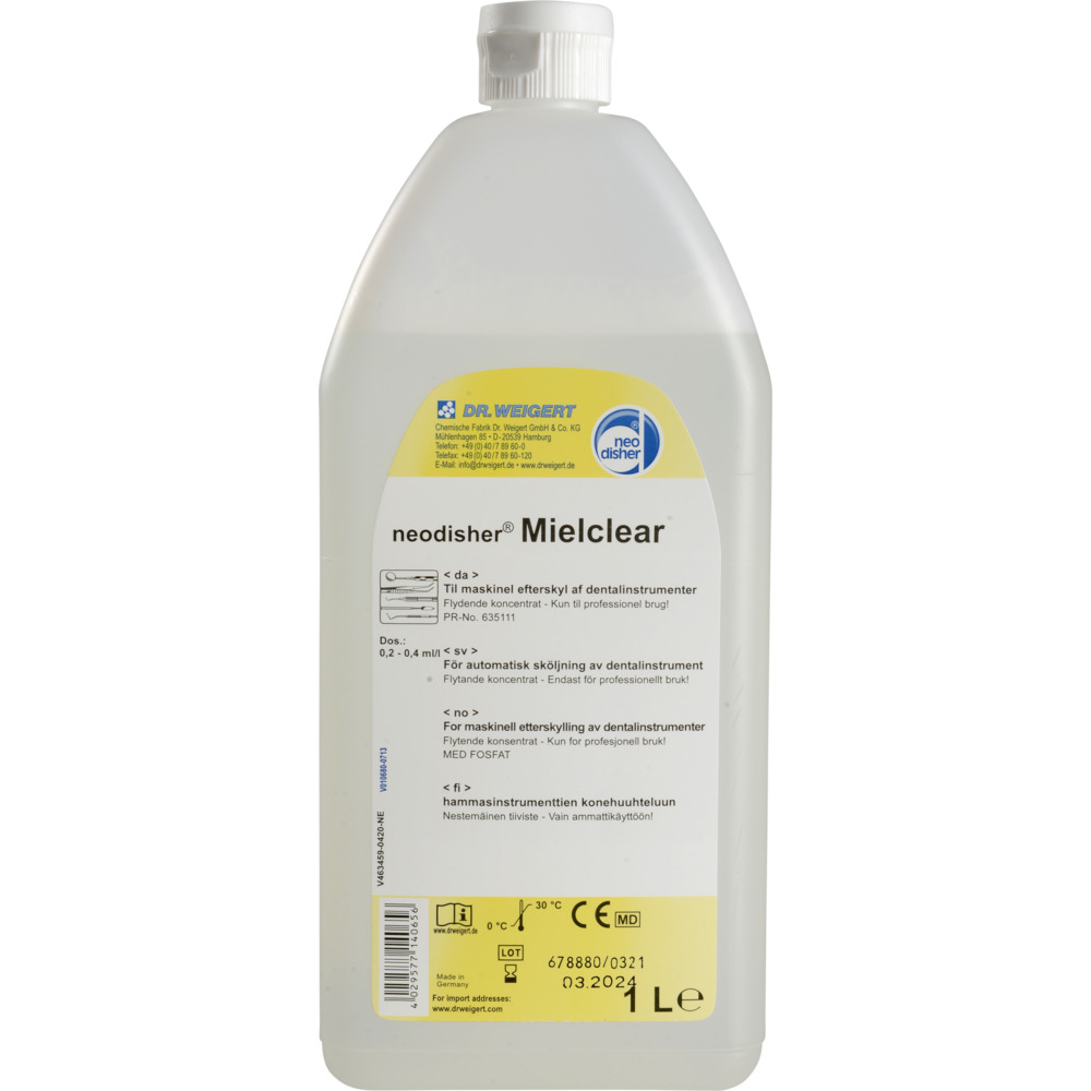 Neodisher MielClear, afspændingsmiddel til maskinel opvask af instrumenter, 1 L