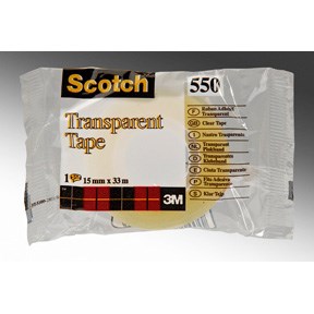 3M Scotch 550 Tape, klar, 15 mm x 66 m