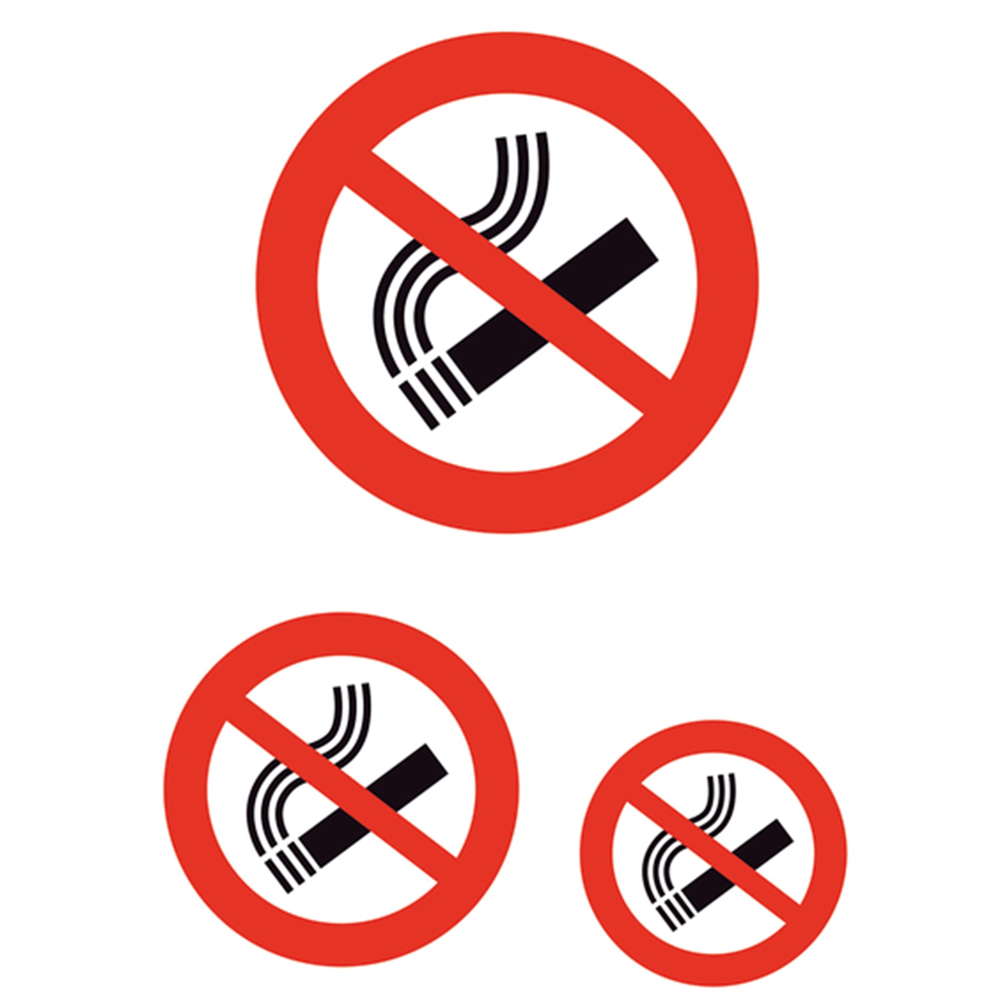 Herma "No smoking" rygeforbud etiket, 3 stk.