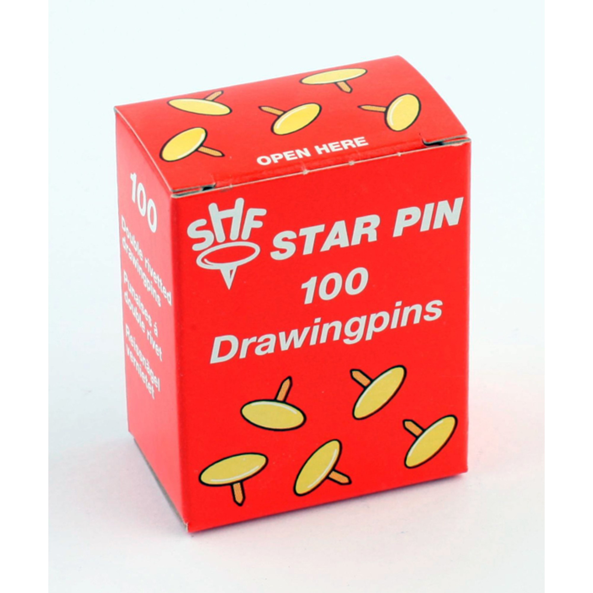 6: Tegnestifter Star Pin 100/stk messing