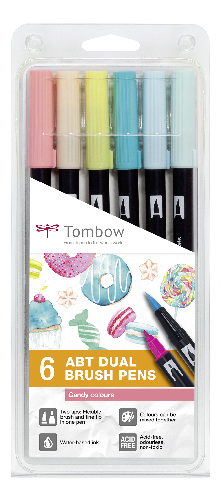 Marker Tombow ABT Dual Brush 6P-4 Candy (6)