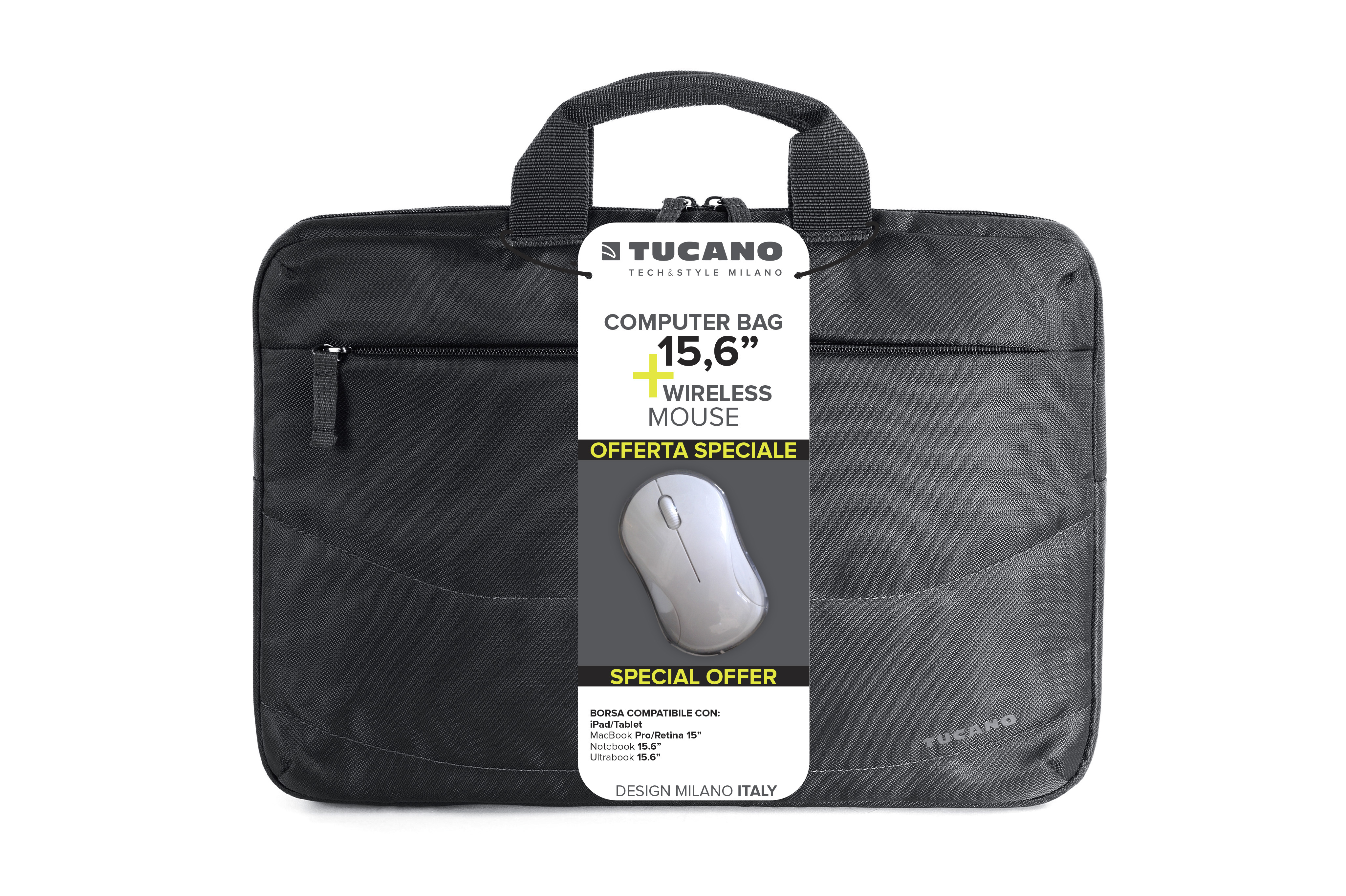 Bag Bundle w/mouse Idea 15,6'' Notebook, Black