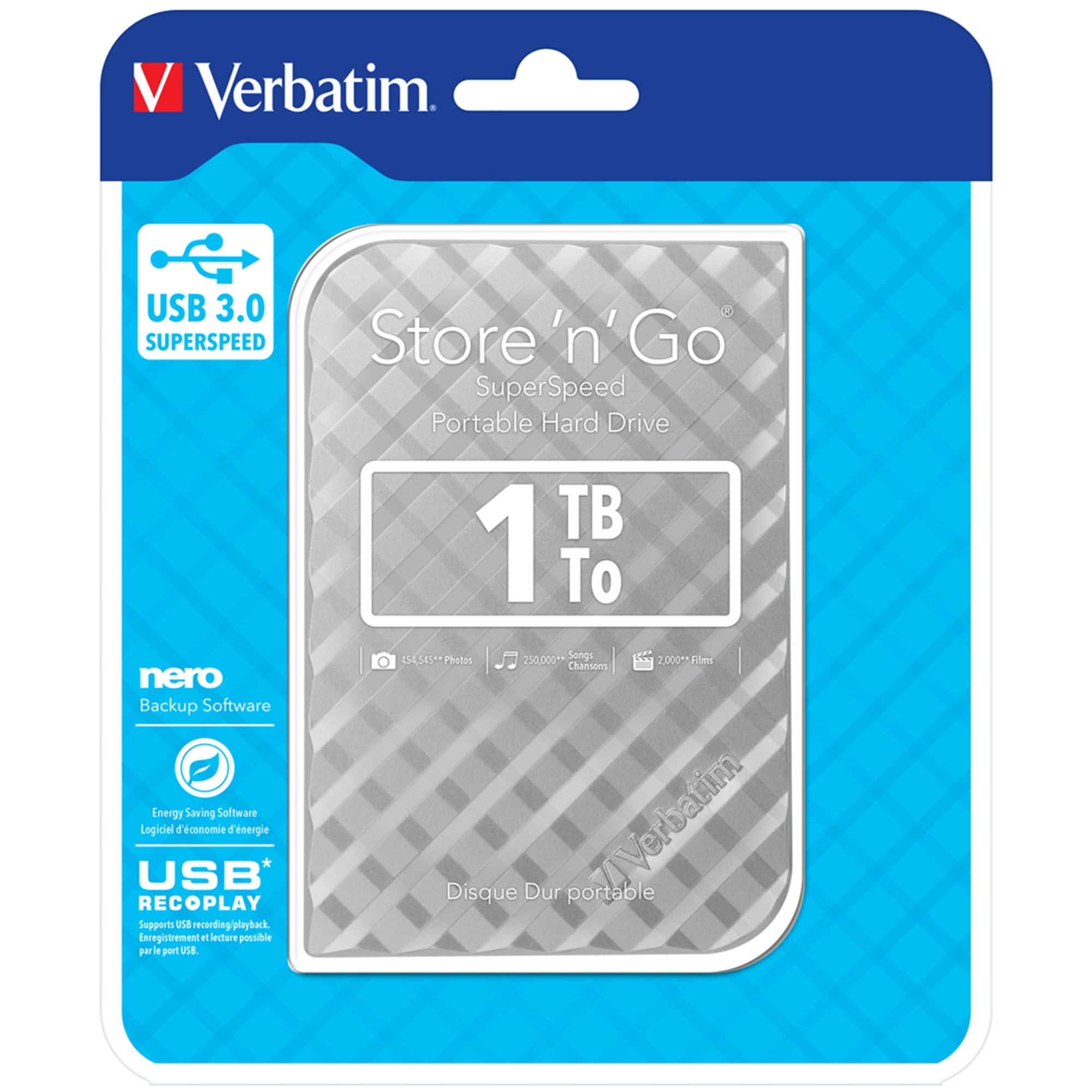 Billede af 1TB Hard Drive 2,5&#39;&#39; Store &#39;N&#39; Go USB 3.0, Silver