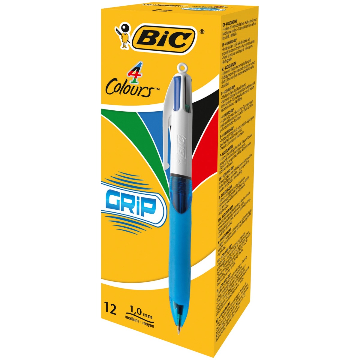 BIC Grip 4 Colors, kuglepen med 4 farver