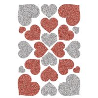 Herma stickers Magic hjerter rød+sølv (1)