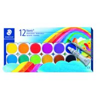 Udgår: Vandfarver m/pensel 12 ass farver