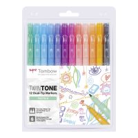 Marker Tombow TwinTone pastel 0,3/0,8 (12)