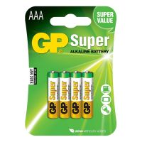 GP Super, batteri Alkaline, AAA, 4-pak