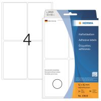 Herma etiket manuel aftagelig 52x82 hvid (96)