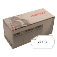 METO-Etiketter 26x16 G1 vit 6 rl