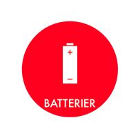 Piktogram til kildesortering af batterier
