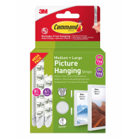 3M Command, medium og large strips til billedophæng, Value Pack