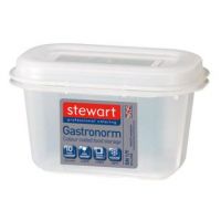 Stewart plastbeholder 1/9 GN, til fødevarer, inkl. låg, 0,9 L