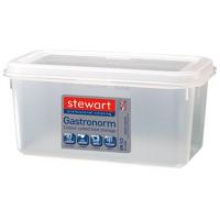 Stewart plastbeholder 1/3 GN, til fødevarer, inkl. låg, 5,7 L