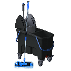 Nordic Recycle Speed Mop system, komplet gulvvaskevogn, 12 + 18 L