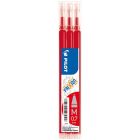 Pilot Frixion refil, til Frixion Clicker kuglepenne, 0,7 mm, rød, 3 stk.