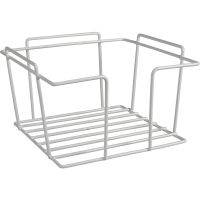 Stativ til vaskeklude, 23x23x13,5 cm, hvid metal