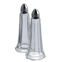 Salt strøer, glas m. krom top, H11 cm