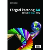 Karton A4 220 gr. ass. farver (10)