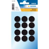 Udgår: Herma Home hook & loop velcro puder ø19 sort (6)
