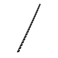 Spiralringe plastik 6mm sort (100)