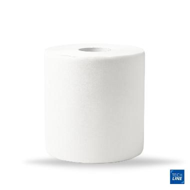 Techline håndklæderulle i 2-lag, nyfiber med hylse, 108 m, 6 rl.