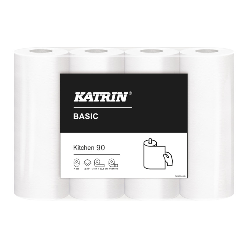 Katrin Basic Kitchen 90, 2-lag køkkenrulle, 32 ruller