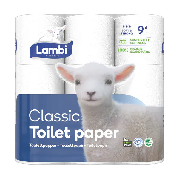 Lambi Classic, toiletpapir 3-lags, 36 ruller