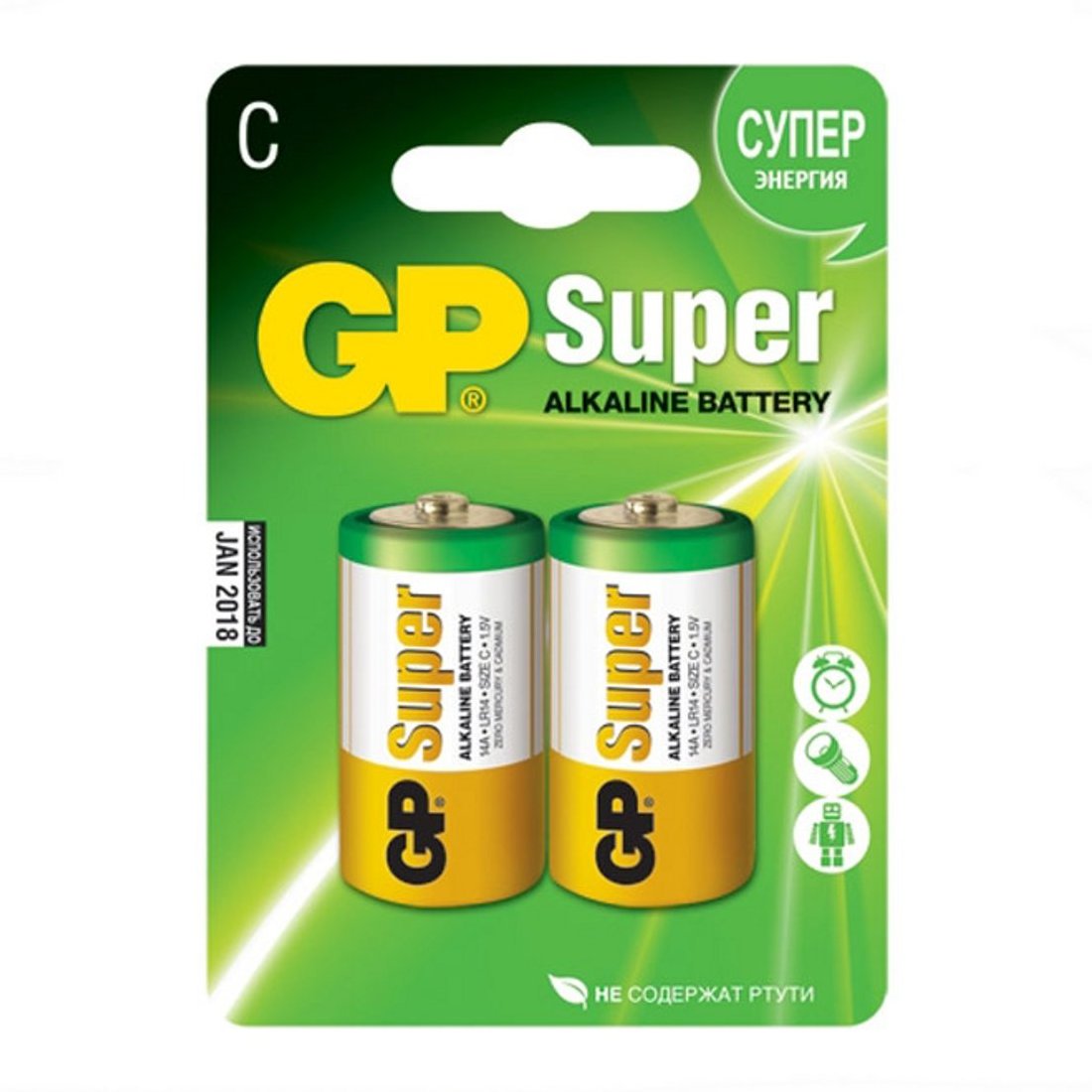 GP Super, batteri Alkaline, 2-pak